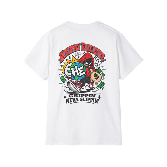 Grippin’ Neva Slippin’ Graphic Tee – Streetwear Money Motif