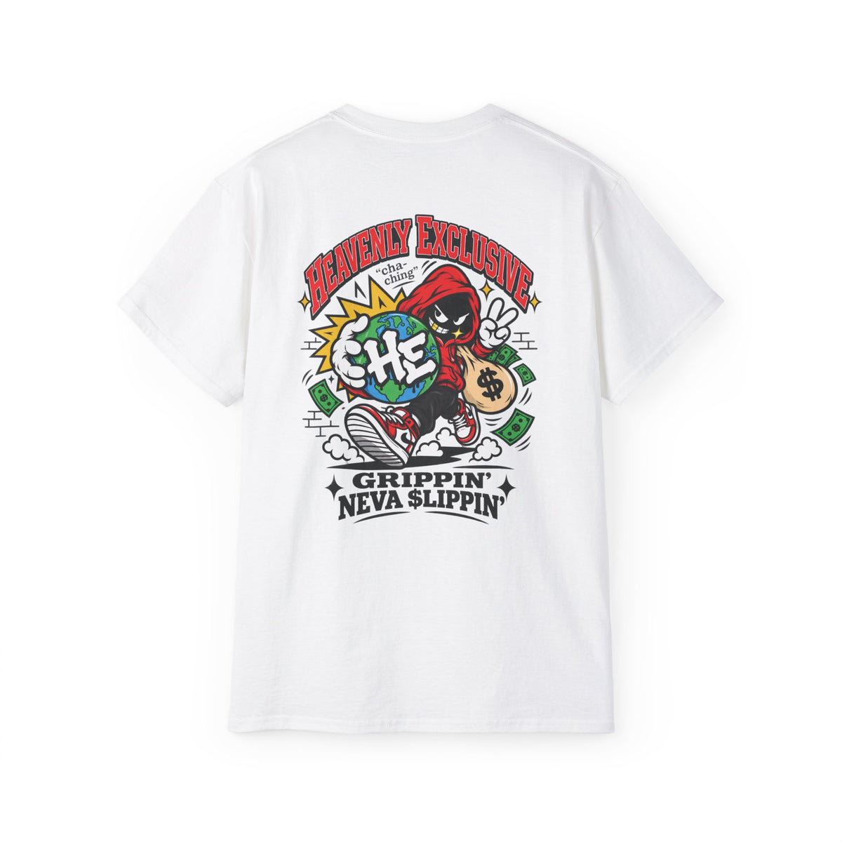 Grippin’ Neva Slippin’ Graphic Tee – Streetwear Money Motif